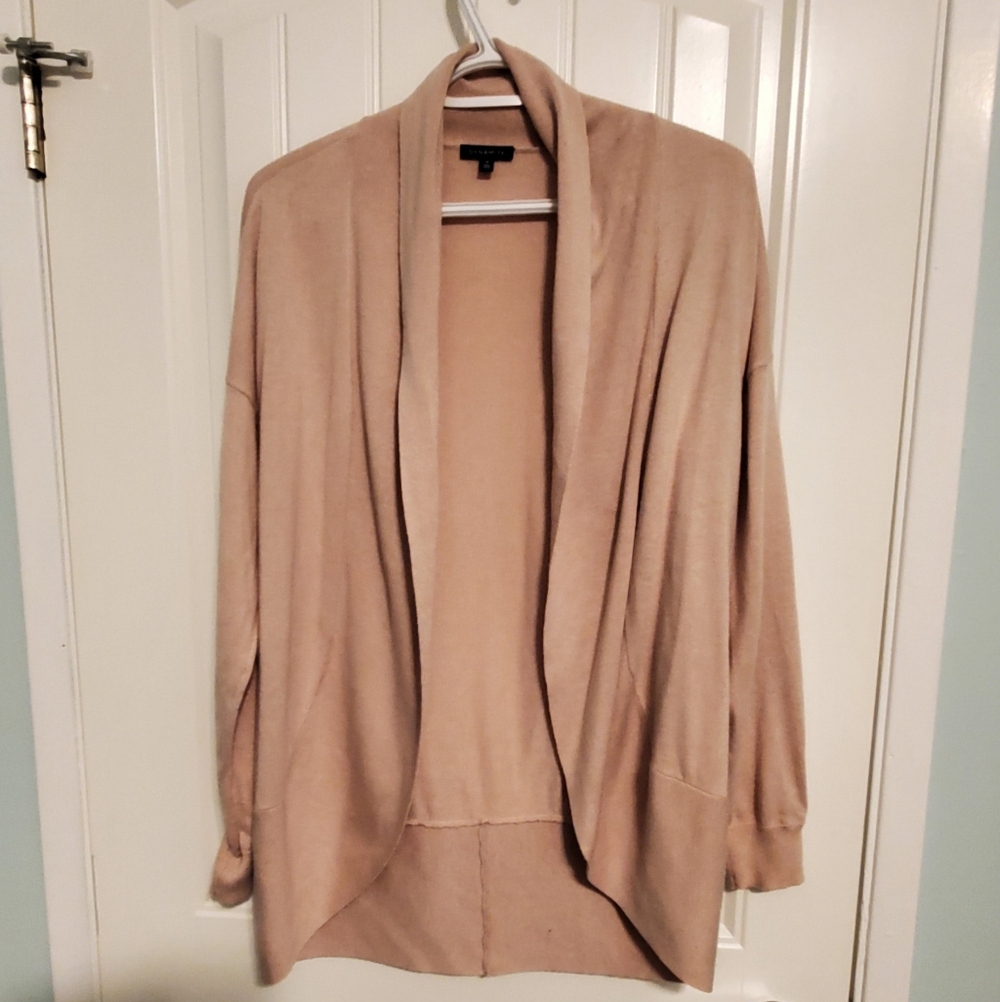 Dynamite Beige Open Front Cardigan